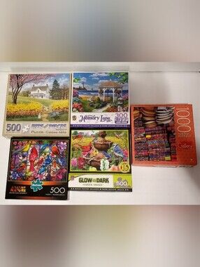 Puzzle Lot Of 5 Puzzles